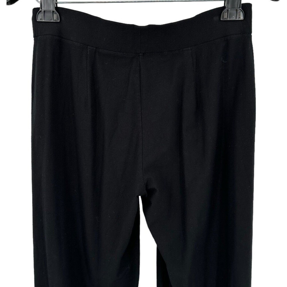 Eileen Fisher Pants Small Women's Black Casual Straight Elastic Crepe Pull On - Picture 4 of 7